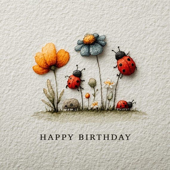 10 Happy Birthday Floral Card Printable — watercolor clipart transparent PNG instant download