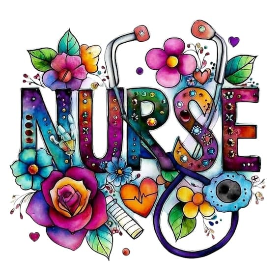 25 Nurse Png, Nurse Life Png, Nurse Sublimation Clipart for T — watercolor clipart transparent PNG instant download